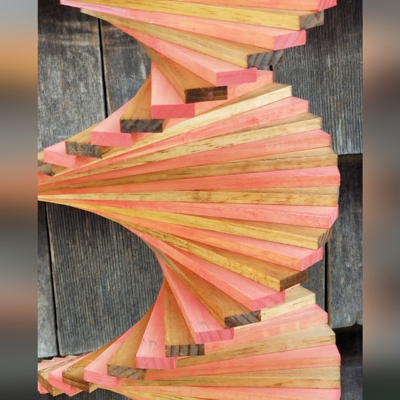 Stained spinner Windmill Windchime  yard garden porch patio beachy fall Autumn - Picture 3 of 6